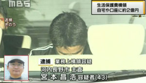 大阪府河内長野市職員が生活保護費の2億6600万円横領