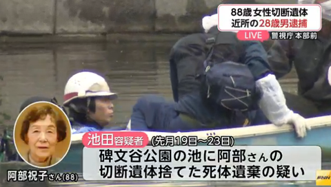 東京都目黒区の区立碑文谷公園内の池でバラバラ殺人事件の裁判