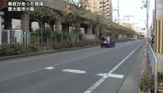 大阪府東大阪市の路上で女子大生がひき逃げされた事件