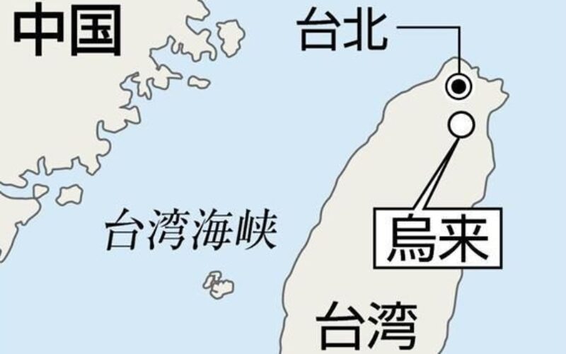 台湾北部の新北市鳥来でオートバイを運転していた日本人男性が崖下に転落