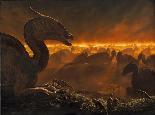 地球で恐竜が6600万年前に小惑星の衝突で絶滅した原因の解明