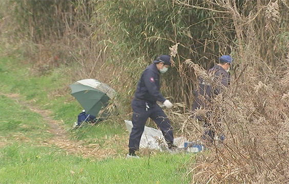 熊本市南区城南町にある緑川河川敷で男性の遺体