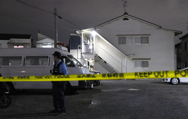 京都府向日市にある二階建てアパートの駐車場で女性の遺体遺棄事件