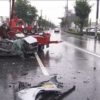 群馬県前橋市の国道でワゴン車が2台の車に激突