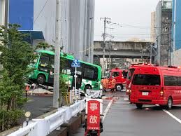 千葉県流山市にある森駅で路線バスと乗用車が激突した事故