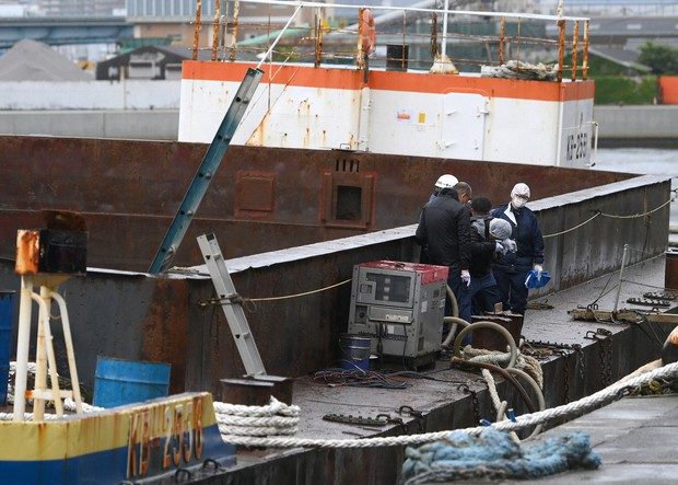 大阪市港区の弁天埠頭に停泊した土砂運搬船で男性作業員が事故死