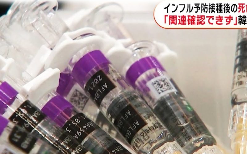 韓国でインフルエンザワクチンの接種後に死亡した少年