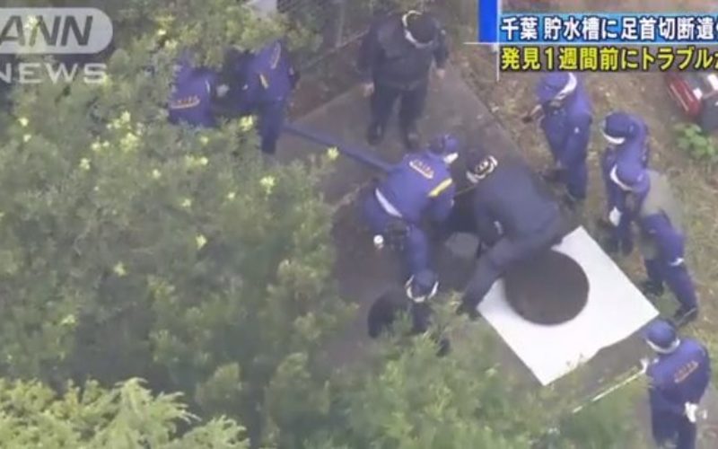 千葉県印西市にある防火貯水槽の中に会社員の男性遺体