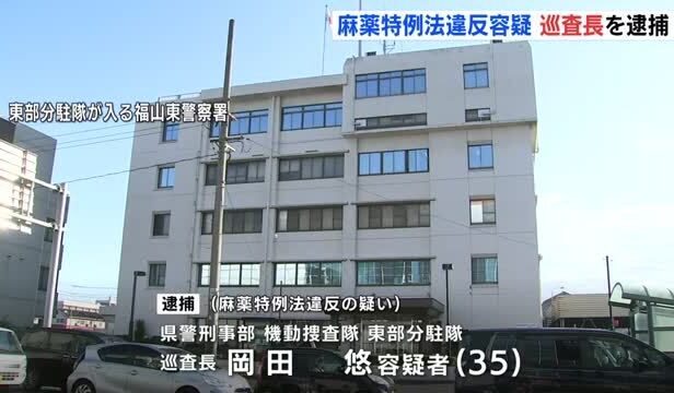広島県警機動捜査隊の巡査長が覚醒剤取締法違反で逮捕