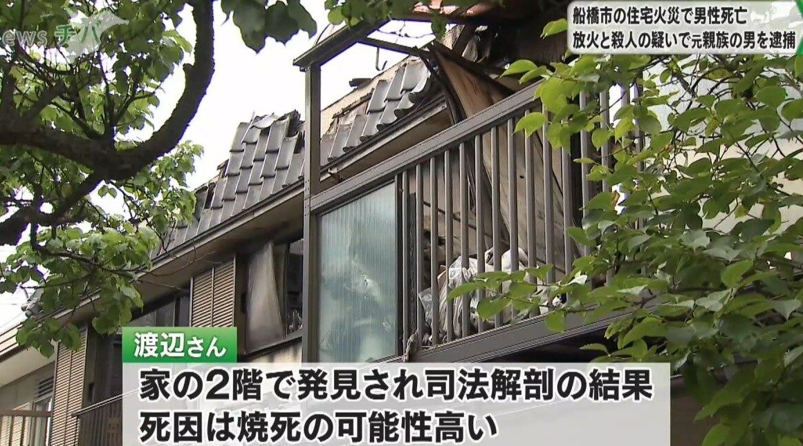 千葉県船橋市の住宅で家族の男が母親と結託して父親と伯母を殺害