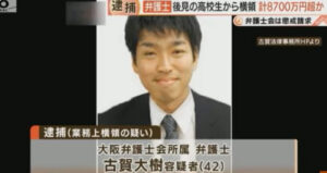 大阪弁護士会に所属している男の弁護士が総額で8700万円の着服