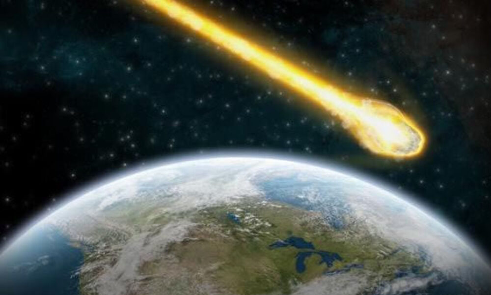 宇宙の彼方にある空間から幅が1キロ程はある小惑星が地球に向けて大接近