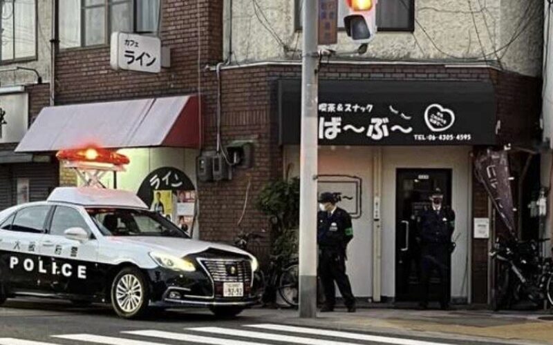 大坂市平野区にある路上で知人関係にあった男に刃物で刺された殺人事件